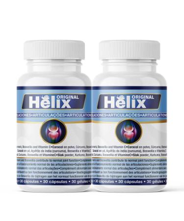Helix Original - Natural Supplement for Joint Pain | With Snail Extract, Turmeric And Boswellia | Lactose Free, Gluten Free | 2 units (60 capsules)
