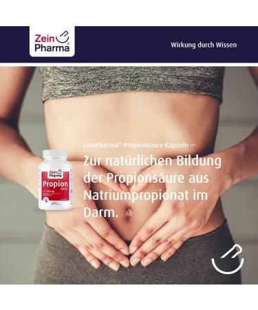 ZeinPharma Propionic Acid 500mg | Vegan Sodium Propionate Capsules | Optimal Intestinal Flora Support | 120 Dietary Supplements - Lab Tested - Buy Online on GoSupps.com
