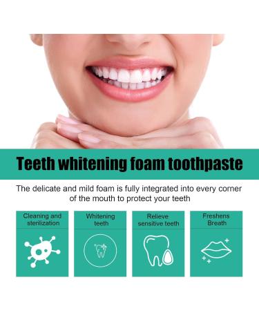 Teeth Whitening Toothpaste Foam 60ml - Brighten Your Smile Remove Coffee & Smoking Stains - Buy Online on GoSupps.com