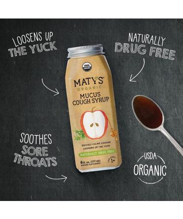 Buy Maty's Organic Mucus Cough Syrup - Honey, Thyme & Ginger | 6 fl oz - Buy Online on GoSupps.com