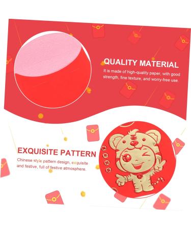 TEHAUX 30Pcs Red Envelope red Exquisite Red Envelopes Zodiac Tiger Spring Props Envelope Party Supplies Hundred Yuan Delicate Coated Paper Greeting Card Lucky Lucky Money Packet Red 11.5X8.2X0.01CM - Buy Online on GoSupps.com