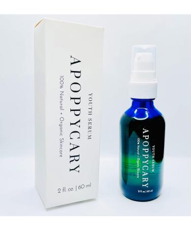 Organic Youth Serum with Vitamin C Vitamin E Organic Essential Oils- Brightening Face Serum Erases Fine Lines & Wrinkles 2 oz