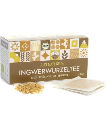  Alpi Nature Alpi Nature Ginger Root Organic Herbal Tea 120 Tea Bags 180 g Pack of 6 x 20 Sachets of 1.5 g - Buy Online on GoSupps.com