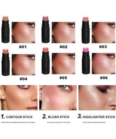 LXZJJM Cream Blush Makeup Matte and Dewy Finish Highlighting Solid Blush Corrector Easy Application Shimmery Blends Perfectly onto Skin (03# 0.28oz) 03# 8 g (Pack of 1) - Buy Online on GoSupps.com
