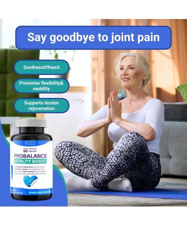 Ruolai ProBalance Probiotics for Women 68B CFU Menopause Bloat & Belly Support Turmeric & Moringa Digestive & Joint Health 60 Capsules - Buy Online on GoSupps.com