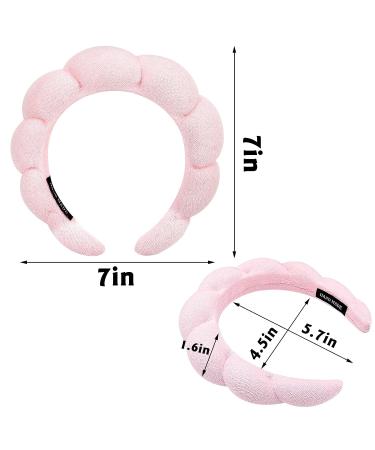 Zkptops Spa Headband for Women - Padded Soft Hairband for Makeup, Skincare & Washing Face - Non Slip Hair Accessory - Pink - Buy Online on GoSupps.com