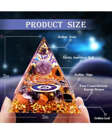 Vuuuuv Horoscope Orgon Pyramid & Zodiac Stones Gift Set - Scale Medicinal Crystal Collection for Spiritual Healing - Buy Online on GoSupps.com