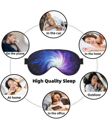 Galaxy Print Unisex Sleeping Eye Mask - Soft Comfortable Light-Blocking Black Eye Mask for Sleep | International Shipping - Buy Online on GoSupps.com