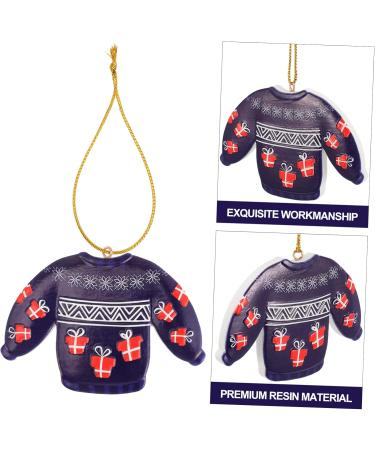 Alipis 4pcs Pendant Resin Xmas Design Party Home Christmas Pendants Sweater Tree Ornament Festival Hanging Bluex4pcs 9x6cmx4pcs - Buy Online on GoSupps.com
