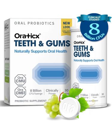 OraTicx Teeth & Gums Oral Probiotics 8 Billion CFU - Naturally Supports Oral Health Fresh Breath and Immunity Dental Probiotic Supplement Grape Flavor 30 Lozenges 4-Pack - Buy Online on GoSupps.com