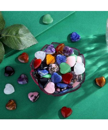 XIANNVXI 30 Pcs Crystals Heart Stones Love Puff Multicolour Healing Crystals Polished Assorted Crystals Natural Gemstones Reiki Decorative Home Accessories Multicolour-30pcs - Buy Online on GoSupps.com