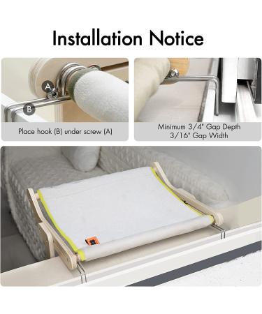 MEWOOFUN Sturdy Cat Window Perch Hammock | Reversible Mat | Holds Up to 40lbs | Beige-Large - Buy Online on GoSupps.com