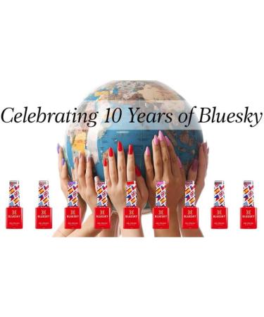 Bluesky Gel Nail Polish Crystal Bright Pink SJ21 Glitter Long Lasting Chip Resistant 10 ml (Requires Drying Under UV LED Lamp) - Buy Online on GoSupps.com