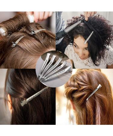 Rmeet Alligator Hair Clips - 24 Pack Metal Crocodile 3.5 Inch Stainless Steel Duck Bill Hair Clamps for Women & Girls - Durable Silver Hair Accessories - Buy Online on GoSupps.com