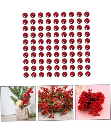 Zerodeko 200pcs Christmas Red Fruit Home Vase Filler Wreath Berry Red Holly Berry Fake Berries Sticks Xmas Berries Decoration Xmas Berry Christmas Berries Stems Foam Artificial Lucky Fruit - Buy Online on GoSupps.com