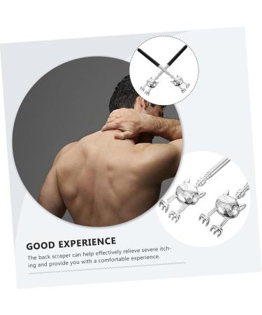 Buy BUIFULSIC 2-Stick Back Scratcher - Portable Stainless Steel Body Massage Tool for Soothing Relief - Buy Online on GoSupps.com