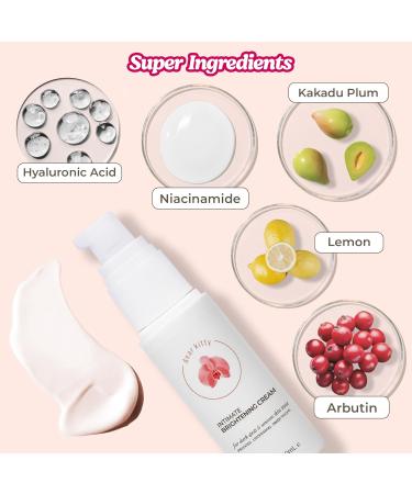 Dear Kitty Intimate Serum Evening Cream - Natural Dark Spot Corrector for Private & Sensitive Areas - Underarm Skin Improving Cream (1oz) - Buy Online on GoSupps.com