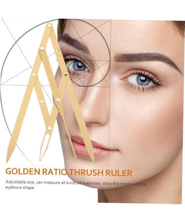 SOESFOUFU Eyebrow Ruler Tool 1pc Caliper Steel Golden Positioning Tools Sliding Mean Measuring Makeup Stainless Ratio Metal Dies 25x5x0.6cm Golden - Buy Online on GoSupps.com