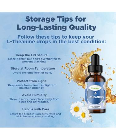 Phytoral Potent L-Theanine Liquid Drops - High Absorption L-Theanine for Kids & Adults Calm & Relaxation Support - Premium Quality Drops Ideal for Children and Adults Liquid 30 Servings - Buy Online on GoSupps.com