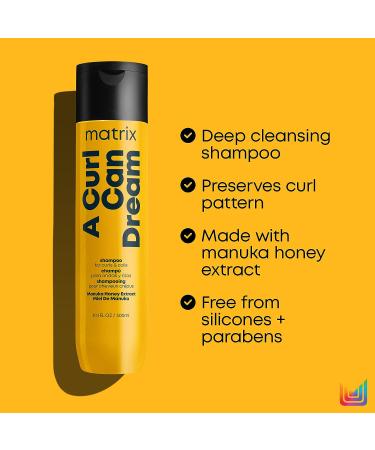 Matrix A Curl Can Dream Deep Cleansing Shampoo | Clarifying Shampoo for Curly Hair | Silicone & Paraben Free | Manuka Honey Extract | 10.1 Fl Oz - Buy Online on GoSupps.com