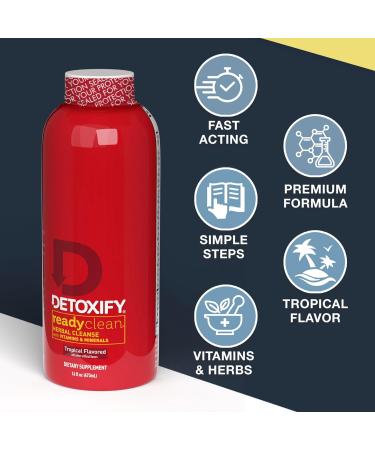 Detoxify Ready Clean Herbal Cleanse Tropical 16oz with Milk Thistle & Burdock Root Extract - 1 Servings - Buy Online on GoSupps.com