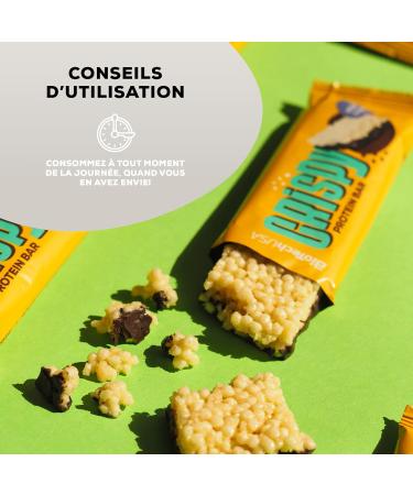 BioTechUSA Crispy Protein Bar | Sweet & Crunchy | High Protein Delight | On-the-Go Energy & Muscle Support 16x40g Milk - Buy Online on GoSupps.com