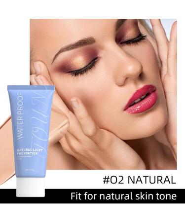 Liquid foundation makeup full coverage mattifying liquid concealer facial beauty cosmetics foundation makeup for daily use on the go 02 natural - Buy Online on GoSupps.com