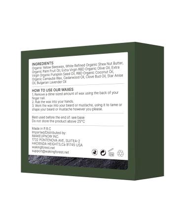 Waking Forest Mustache Wax for Men - Strong Hold Sandalwood Beard Wax All Natural Ingredients 2oz | Train Tame & Style Your Moustache - Buy Online on GoSupps.com