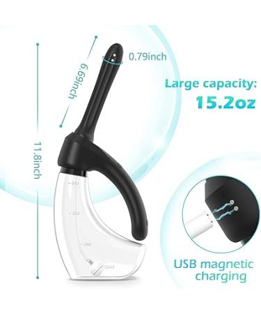 SENSIVO Electric Anal Douche Enema - 7 V Modes  3 Spray Speeds - Men and Women Colon Cleansing Kit - Enema Bulb and Cleaner Bottle - Buy Online on GoSupps.com