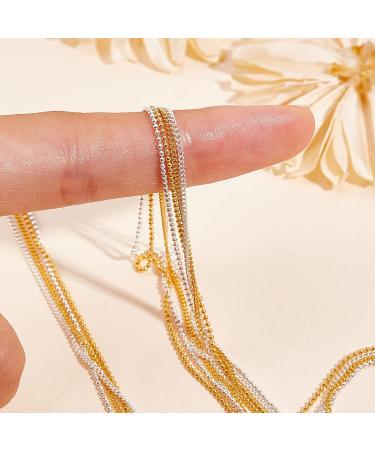 Niceneeded 4 Stripes Metal Nail Art Chains 3D Gold & Silver Nail Jewelry for Manicure Nail Decoration & DIY | Premium Nail Art Studs with Box - Buy Online on GoSupps.com