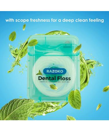 Coconut Oil Dental Floss 55 Yards 4 Count - Mint Flavored Expanding Floss for Wide Spaces - Buy Online on GoSupps.com