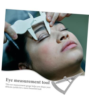 HOMSFOU Orbital Measuring Device Brow Mapping Ruler Eyelid Measuring Rulers Eyebrow Caliper Eyebrow Stencil Ruler Steel Dental Caliper Vernier Caliper Instrument Cosmetic Stainless Steel - Buy Online on GoSupps.com