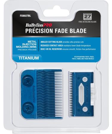 BaBylissPRO Metal Injection Molded (MIM) Fade Blades for Clippers - FX829 FX899 FX890 FX870 FX825 FX673 Blue Titanium 27 teeth - Buy Online on GoSupps.com