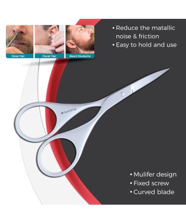 Ador Eyebrow Trimming Scissors - Precision Grooming Scissors for Men Women Kids - Trim Beard Mustache & Facial Hair - Curved Design for Easy Use - Buy Online on GoSupps.com