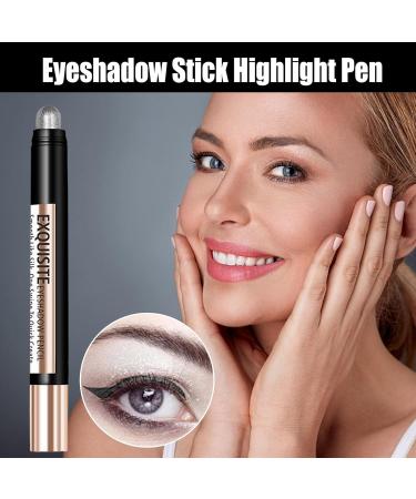 Eyeshadow Stick | Shimmer Cream Eyeshadow Pencil Crayon | Neutral Eyeshadow Stick | Champagne Eye Brightener Stick Highlighter Makeup Waterproof & Long Lasting 23# - Buy Online on GoSupps.com