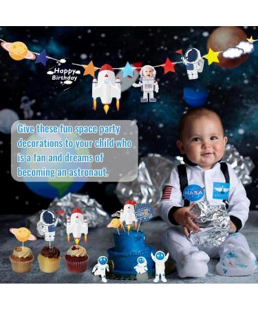 Oneroomone Space Cupcakes Astronaut Cupcake Toppers Asteroid and Rocket Cake Topper - Buy Online on GoSupps.com