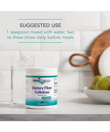 Nutricology Dietary Fiber Cellulose Powder 8.8 oz - High-Quality Fiber Supplement for Digestive Health - Buy Online on GoSupps.com