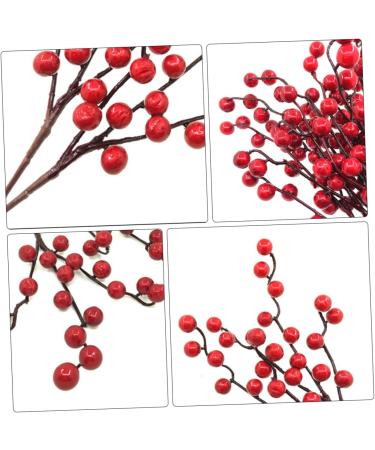 ABOOFAN 30 Pcs Christmas Imitation Fruit Christmas Floral Stems Picks Christmas Berry Christmas Flower Stems Picks Holly Berry Stems Tree Branch Decor Banquet Ornament Artificial Foam - Buy Online on GoSupps.com