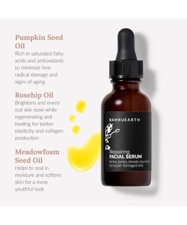 Bambu Earth Organic Cold-Pressed Vitamin C Facial Serum - Rosehip Oil for Even Skin Tone & Hyperpigmentation Repair (1 oz - Buy Online on GoSupps.com