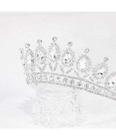 Silver Tiara and Crown for Women - Crystal Rhinestone Wedding Tiaras | Casoty - Buy Online on GoSupps.com
