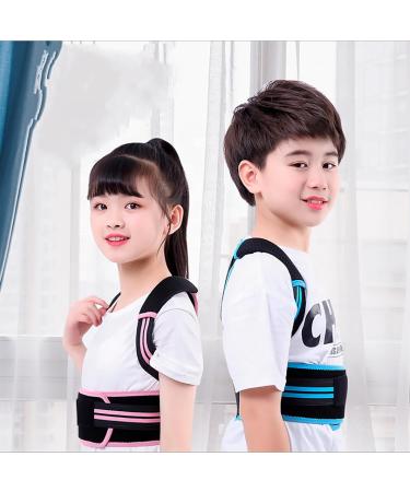 Posture Corrector for Kids and Teens Adjustable Upper Back Brace Posture Corrector with Soft Shoulder Pads and Elastic Belts Hunchback Corrector for Improve Slouching and Humpback Blue Large - Buy Online on GoSupps.com