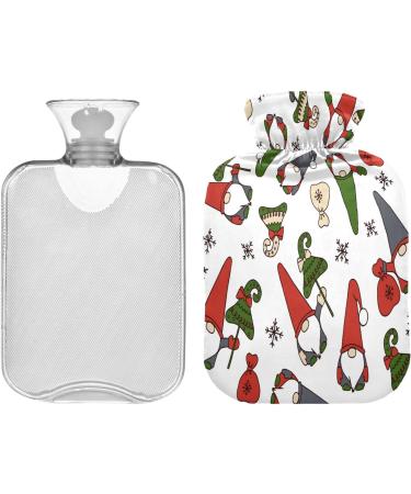 Christmas Elf Hot Water Bottle - Soft Fleece Cover 2L for Hot & Cold Compress - Perfect Holiday Gift - Buy Online on GoSupps.com