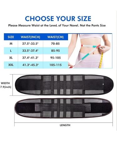 Back Support Back Brace Lumbar Support Lower Back Brace Support Belt Lightweight Breathable Lumbar Decompression Belt Posture Back Support Belt(Small) Small Black - Buy Online on GoSupps.com