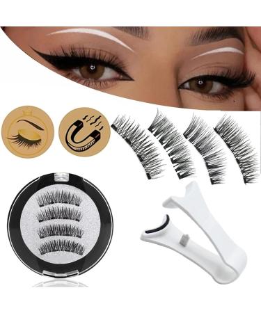 Magnetic Eyelashes With Applicator- Reusable Magnetic Eyelashes | False Eyelashes No Glue Needed | Long Lasting Natural False Eyelashes For All-Day Comfort - Buy Online on GoSupps.com