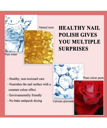 TBeautfave Pink Glitter Nail Polish Glitter Nail Polish Quick Dry Long Lasting Nail Varnish - Water Based No Need Cure Nail Gel Polish Non-Toxic Breathable Nail Polish Home Nail Art 23 - Buy Online on GoSupps.com