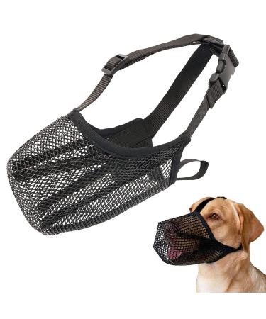 Mesh dog muzzle breathable muzzle for dogs muzzle for dogs with a rounded mesh nylonnetz muzzle with safety straps for small adjustable breathable mesh muzzle s w-black - Buy Online on GoSupps.com