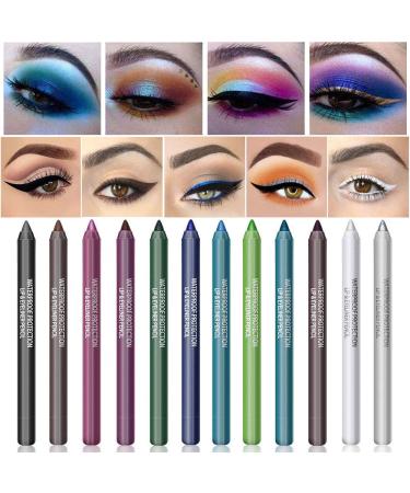 Long-lasting Glitter Brown Eyeliner Pencil with Waterproof Formula and Free Sharpener - Buy Online on GoSupps.com