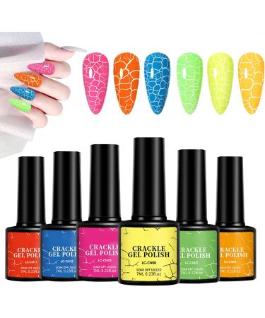 Set of 6 fluorescent gel colors chip-resistant beauty accessory | long-lasting sun-fading finish everyday wedding look quality decoration - Buy Online on GoSupps.com