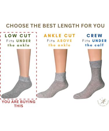 Diabetic Socks for Women Size 6-9 - Premium Cotton Fashion Design - Thin & Comfortable 9-11 in Baby Blue, Pink, Yellow, Orange, Salmon, and Gray - Buy Online on GoSupps.com