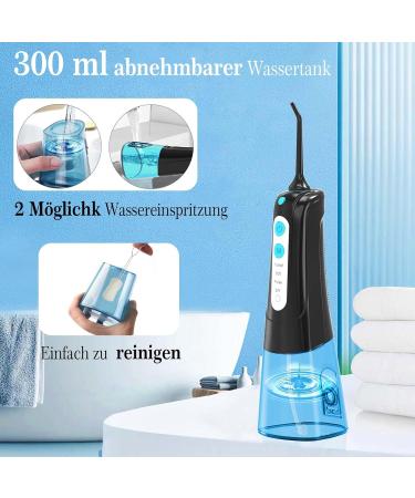 Surfou Wireless Mouth Shower - 300ml 4 Modes 5 Nozzles IPX7 Waterproof USB Rechargeable Oral Irrigator for Travel & Home - Buy Online on GoSupps.com